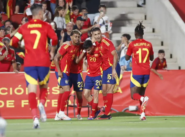 Spain v Northern Ireland - Pedri celebrates