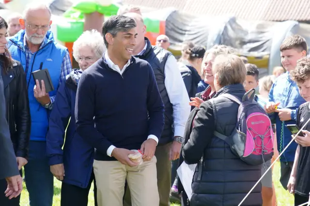 Prime Minister Rishi Sunak at a village fete