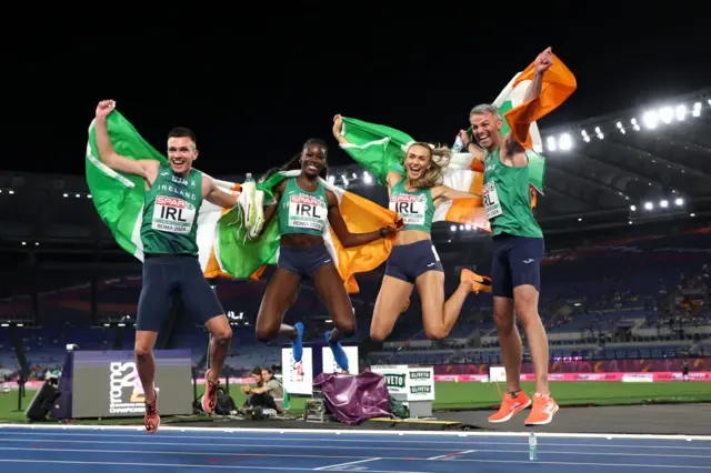 Ireland's 4x400m mixed relay team