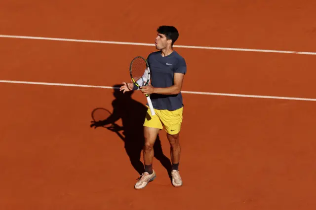 Carlos Alcaraz on the clay