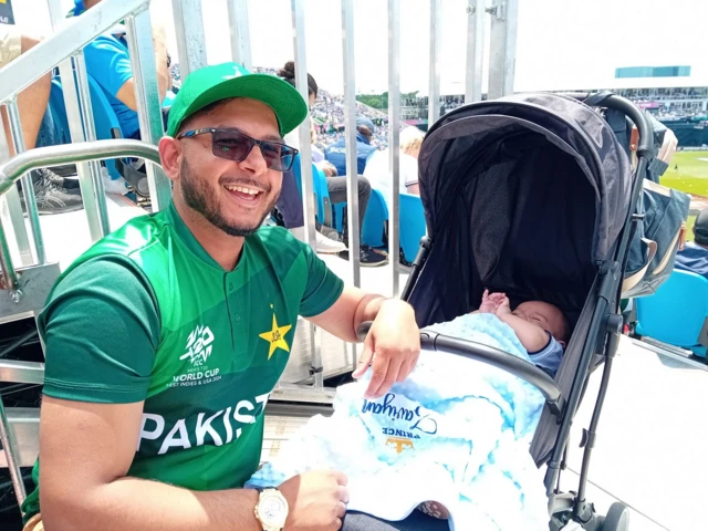 Hafeez Noman and his baby