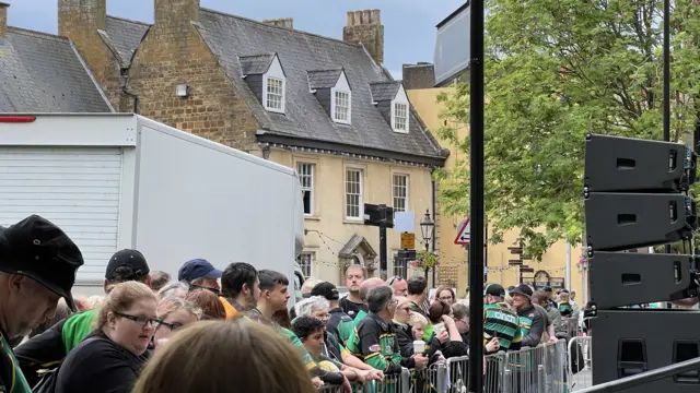 Fans in Northampton ready for the Saints parade