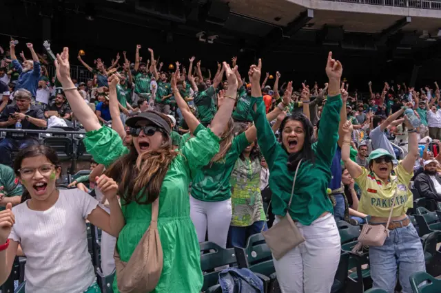 Fans watch India-Pakistan at Citi Field in Queens