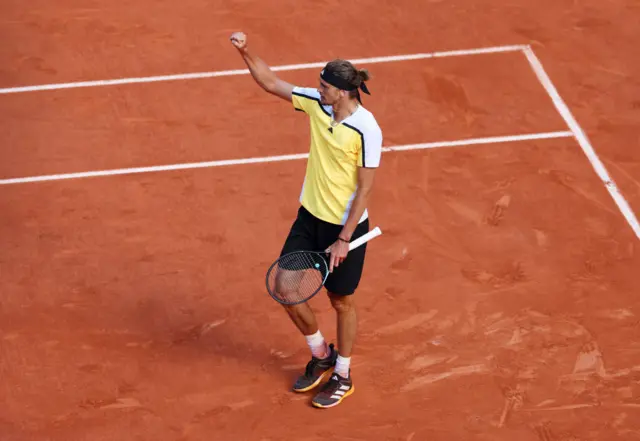 Alexander Zverev celebrates