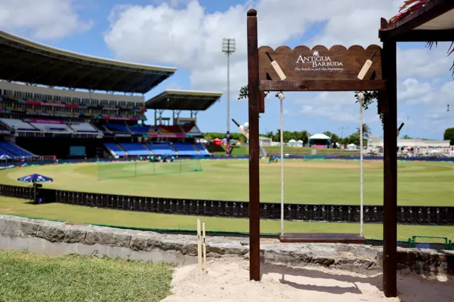 General view of stadium in Antigua