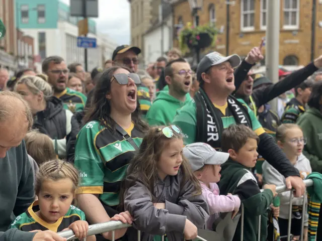 Saints fans on the streets