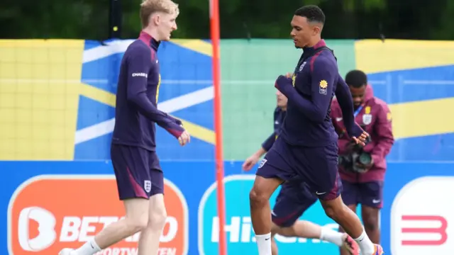 England players training
