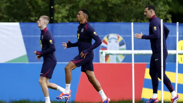 England players training