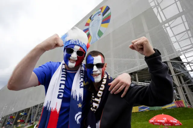 France fans in Dusseldorf