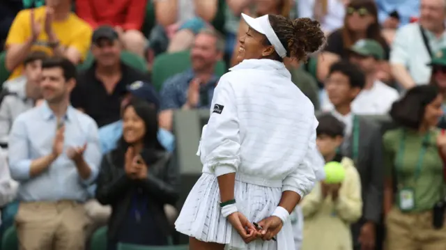 Naomi Osaka interviewed on court two