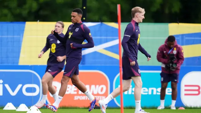 England players training