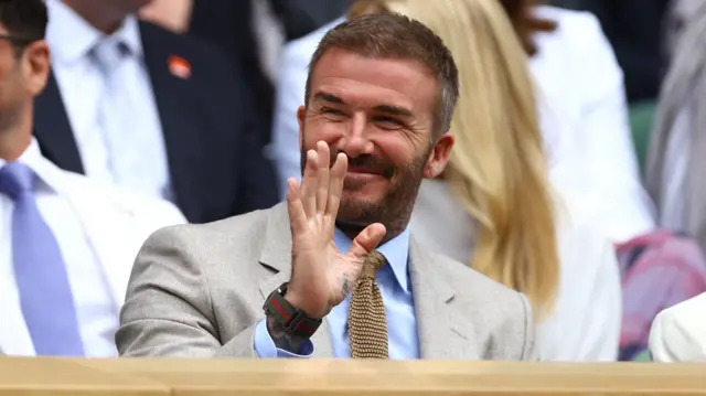 David Beckham in the royal box