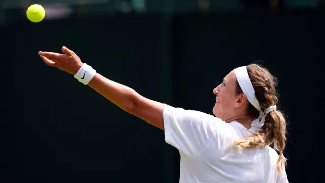 Victoria Azarenka during a practice session