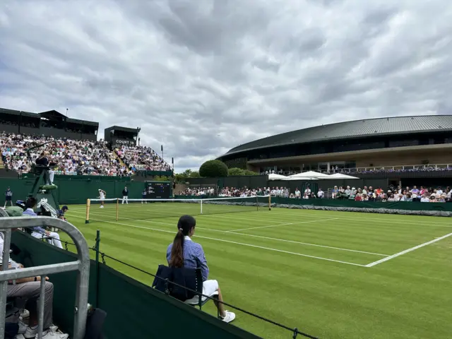 Heather Watson on court 18