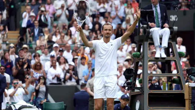 Daniil Medvedev celebrates