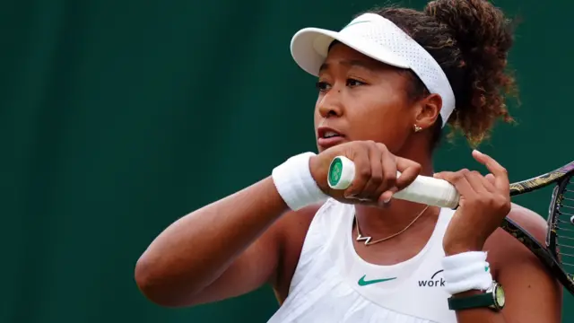 Naomi Osaka in action at Wimbledon