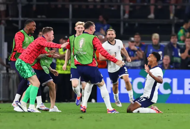 Ollie Watkins celebrates