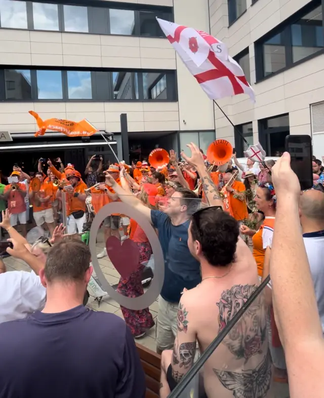 English Fans sing along