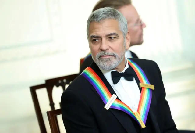 Actor George Clooney, one of the 2022 Kennedy Center honorees, attends a reception at the White House on December 04, 2022