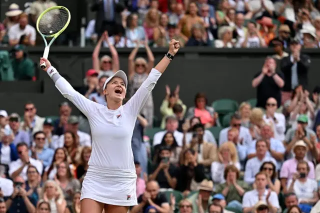 Barbora Krejcikova celebrates