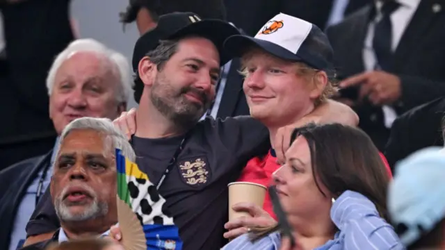 Ed Sheeran at England's Euro 2024 win over the Netherlands