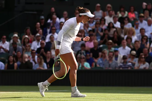 Barbora Krejcikova of Czechia celebrates