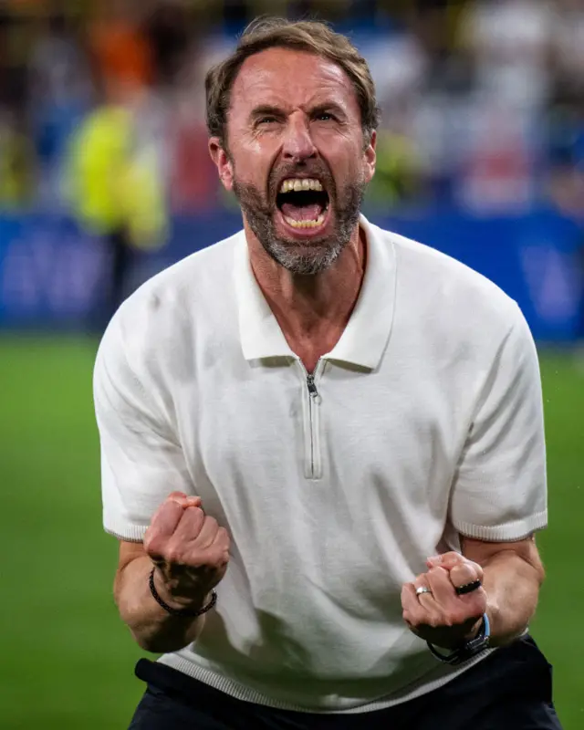 England manager Gareth Southgate's pure emotion at the final whistle