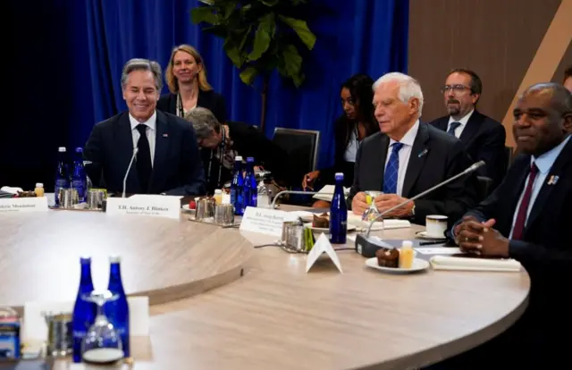 Foreign ministers meet at the Nato summit in Washington