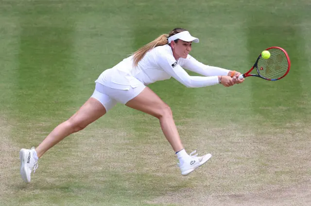 : Donna Vekic (CRO) during her Ladies' Singles Semi-Final against Jasmine Paolini