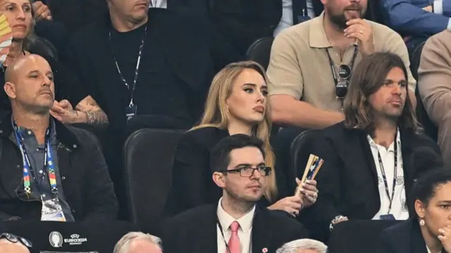 Adele at England's Euro 2024 win over the Netherlands