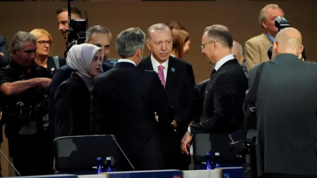 Turkish President Tayyip Erdogan and Polish President Andrzej Duda