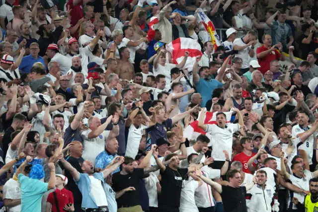 fans celebrate at the stadium