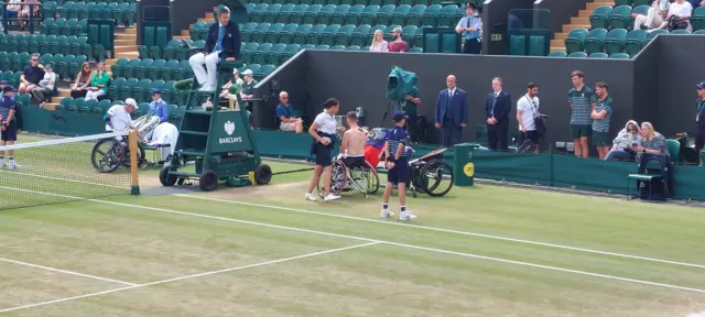 Alfie Hewett receives treatment