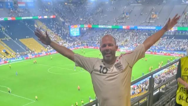 England fan Andy Rimmer in Dortmund