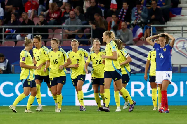 Josefine Rybrink celebrates