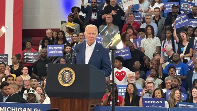 Joe Biden speaks in Michigan