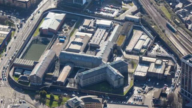 An aerial view of HM Prison Cardiff on February 16th, 2018.