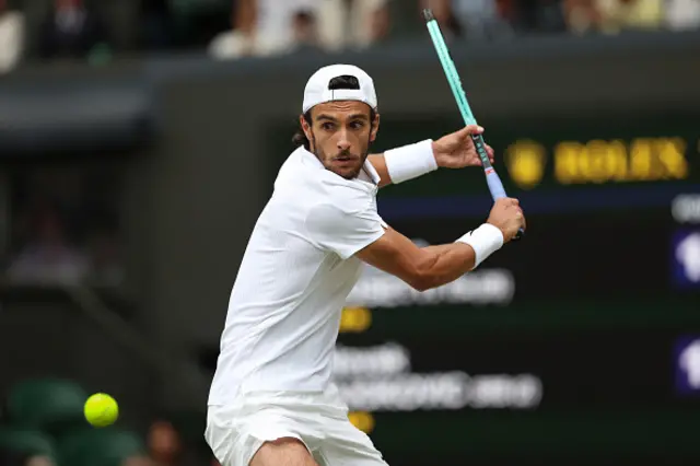 Lorenzo Musetti (ITA) during his Gentlemen's Singles Semi-Final