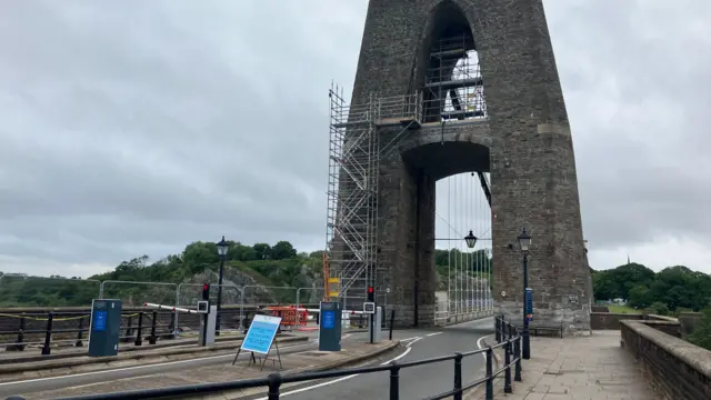 Clifton Suspension Bridge after the road closures had been lifted