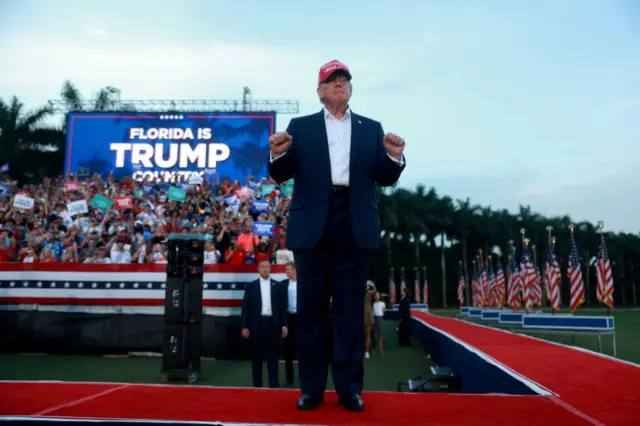 Donald Trump at a campaign rally in Miami