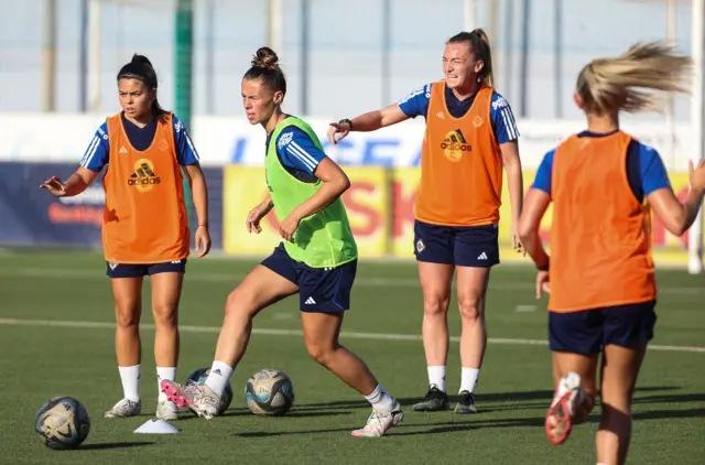 Northern Ireland players training