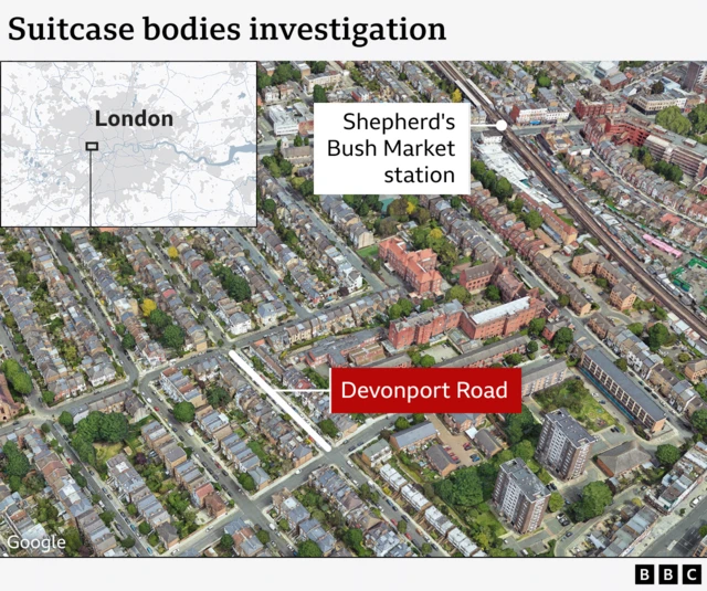 Map of Devonport Road in Shepherd's Bush