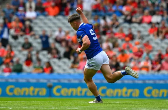 Seamus Lacey celebrates scoring an early goal for Laois