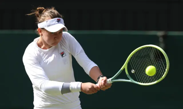 barbora krejcikova hits the ball