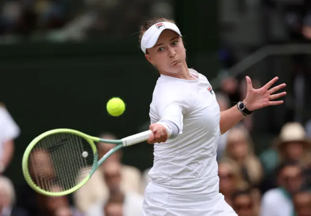 barbora krejcikova hits the ball