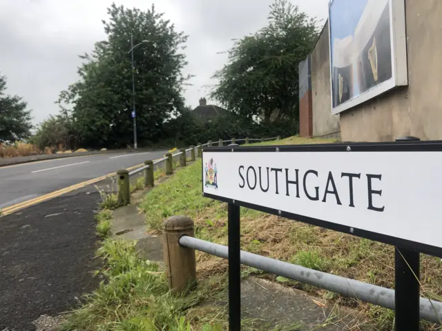 A sign saying Gareth Southgate