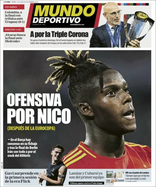 Front page of Mundo Deportivo on 12 July 2024