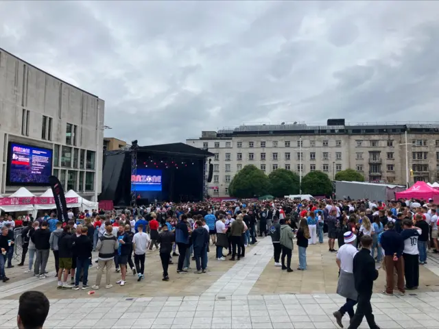 Fan park in Leeds