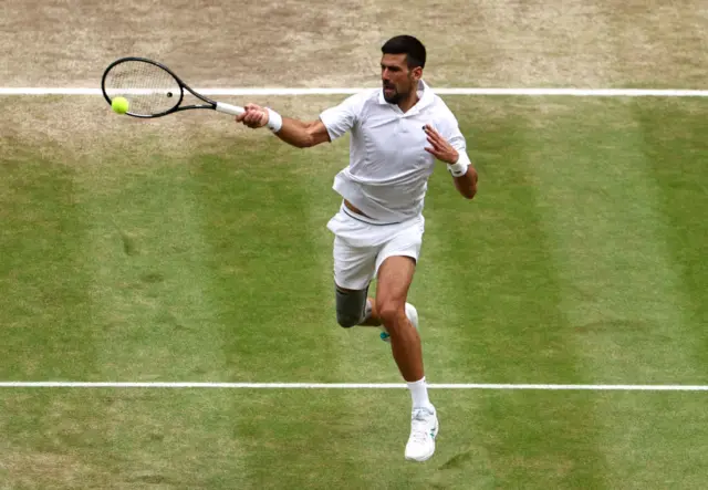 novak djokovic hits the ball