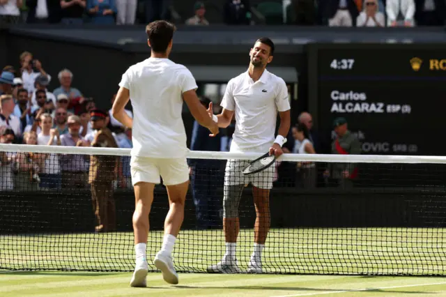 Carlos Alcaraz and Novak DJokovic